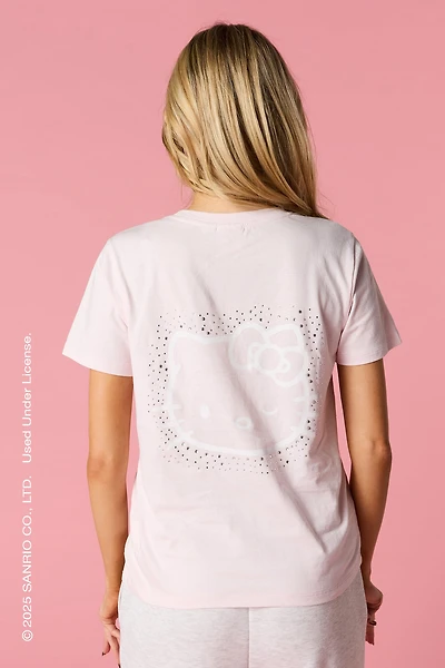 Hello Kitty® Embroidered Rhinestone T-Shirt