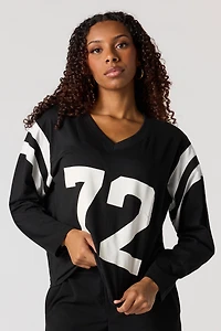 Numbered Graphic Long Sleeve Jersey