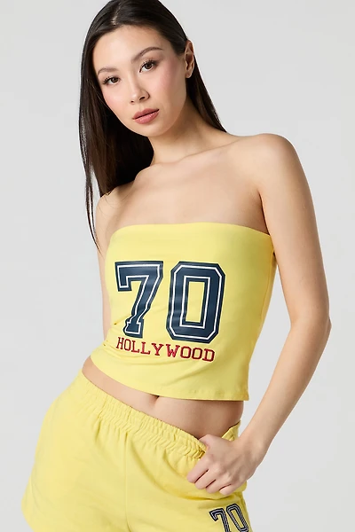 Haut tubulaire avec motif brodé