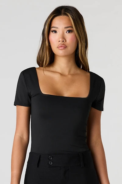 Contour Square Neck Short Sleeve Bodysuit