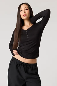 Long Sleeve Buttoned Top
