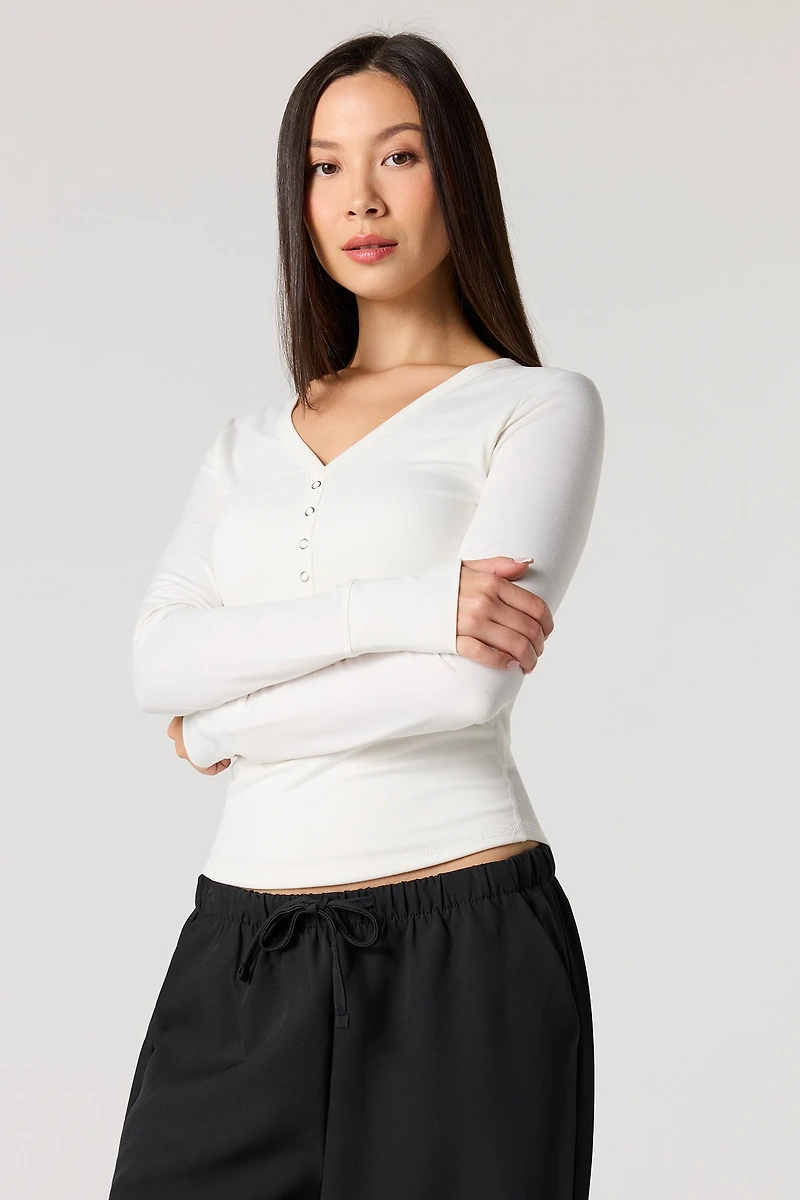 Haut boutonné à manches longues
