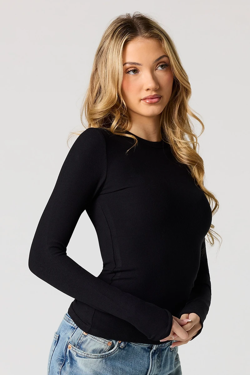 Ribbed Long Sleeve Top