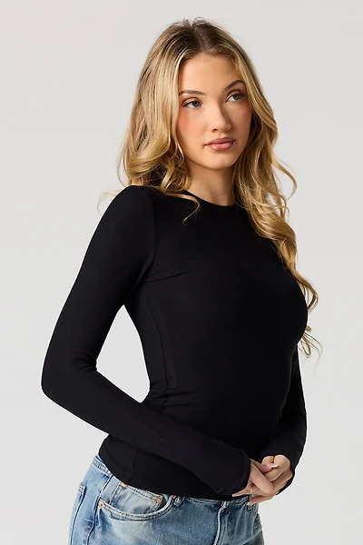 Ribbed Long Sleeve Top