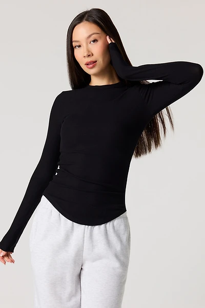 Ribbed Long Sleeve Top