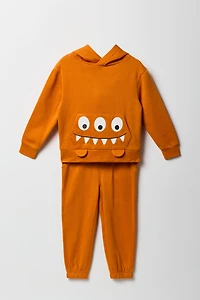 Ensemble avec haut à capuchon et jogger Personnage 3D pour tout-petit