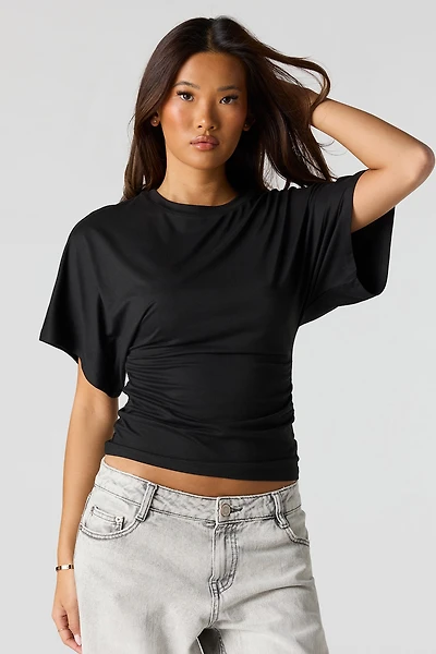 Contour Cinched Short Sleeve Top