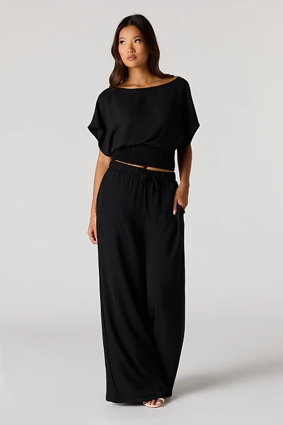 Wide Leg Drawstring Pant