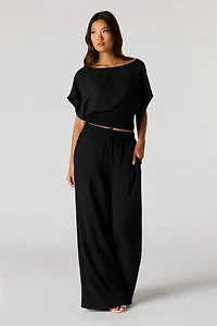 Wide Leg Drawstring Pant