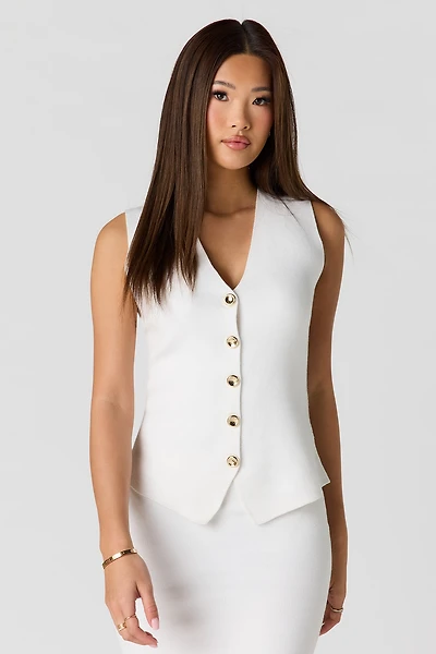 Veste boutonnée en tricot