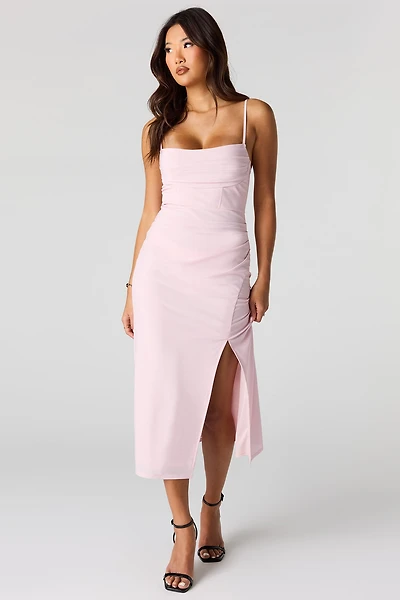Robe midi en filet
