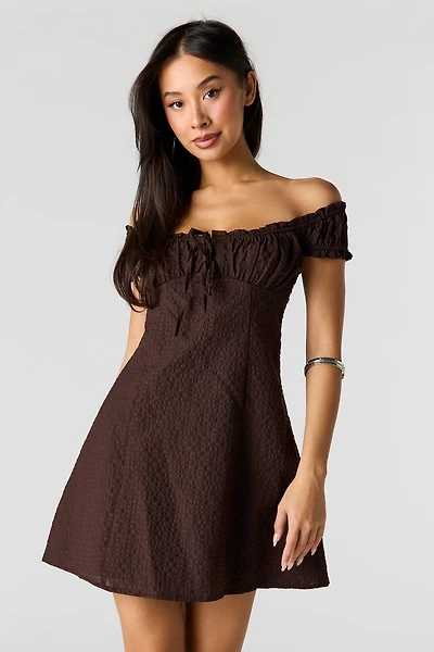 Poplin Smocked Tiered Mini Dress