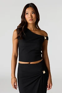 Textured Off-Shoulder Tank