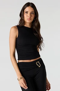 Twist Shoulder Ruched Tank
