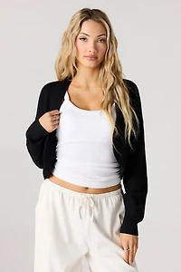Ribbed Knit Crop Cardigan