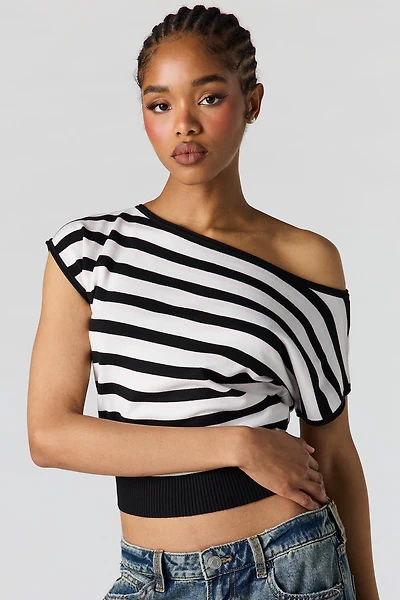 One Shoulder Knit Top