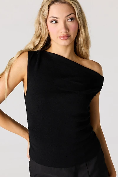 One Shoulder Ruched Top
