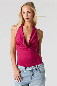 Contour Cowl Halter Bodysuit