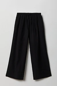 Textured Flowy Wide Leg Pant