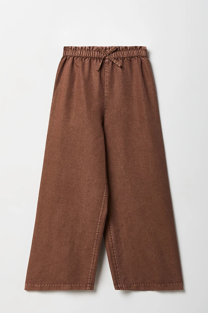 Girls Wide Leg Paperbag Jean