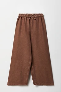 Girls Wide Leg Paperbag Jean
