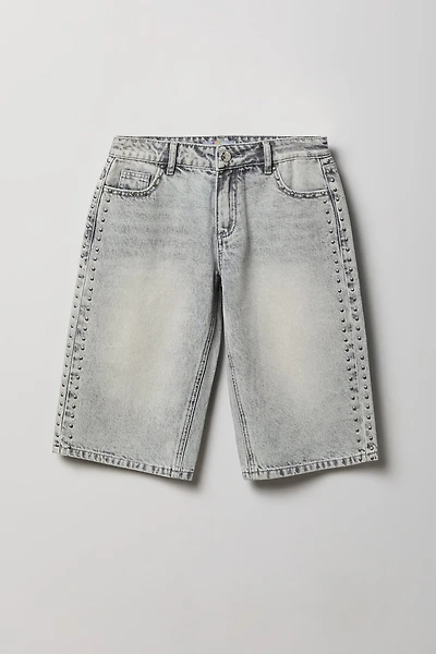Girls Studded Low Rise Jort