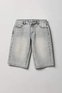 Girls Studded Low Rise Jort