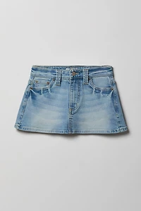 Jupe-short en denim à taille basse pour fille
