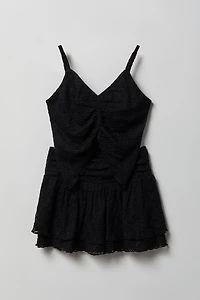 Girls Lace Tank & Skort Set