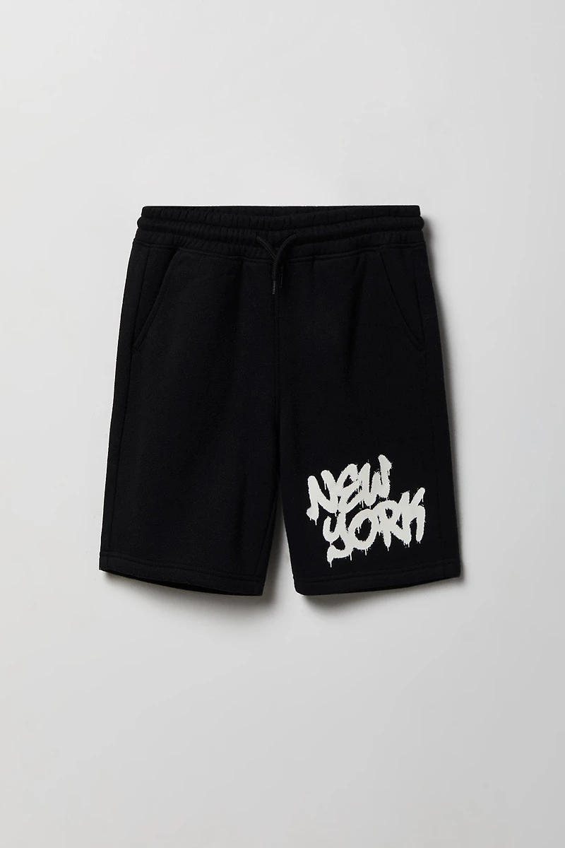 Boys Graphic Fleece Short
