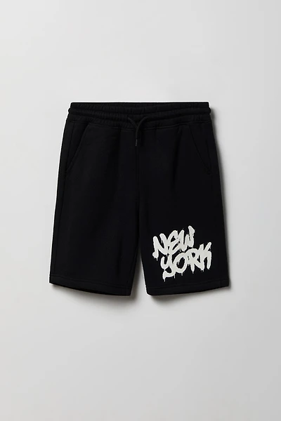 Boys Graphic Fleece Short