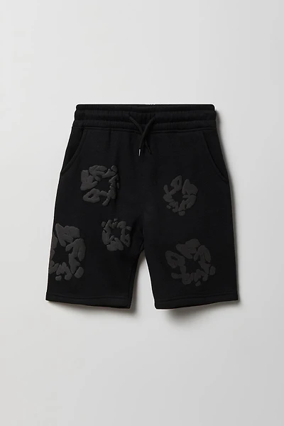 Boys Puff Print Fleece Short