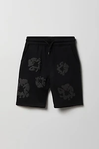 Boys Puff Print Fleece Short