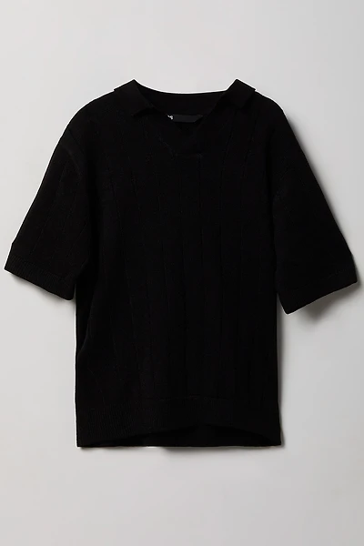 Boys Collared Knit Top
