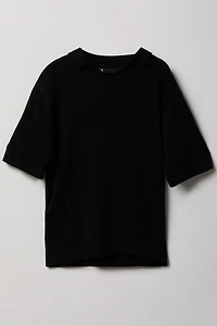 Boys Collared Knit Top