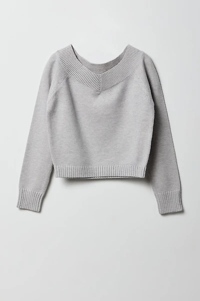 Girls V-Neck Sweater