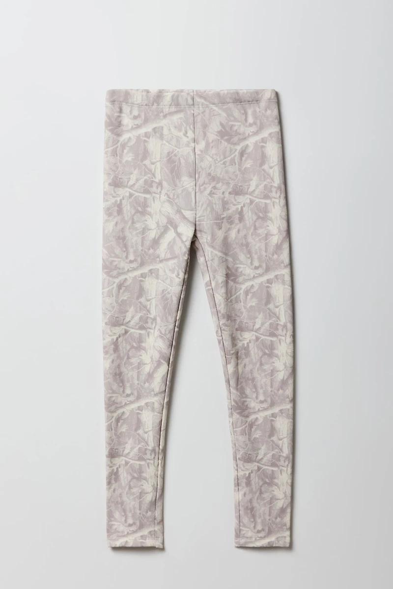Legging imprimé doublé de similifourrure pour fille