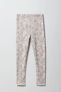 Legging imprimé doublé de similifourrure pour fille