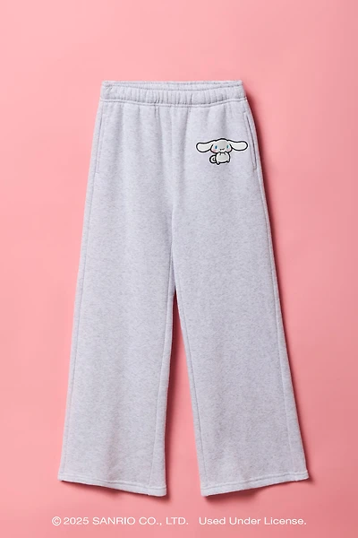 Cinnamoroll™ Girls Embroidered Fleece Wide Leg Sweatpant