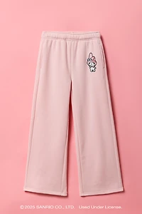 My Melody™ Girls Embroidered Fleece Wide Leg Sweatpant