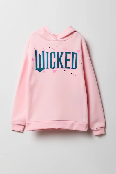 Haut à capuchon en molleton avec imprimé Wicked pour fille