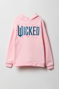 Haut à capuchon en molleton avec imprimé Wicked pour fille
