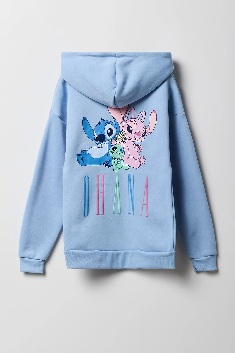 Girls Stitch Puff Print Fleece Hoodie