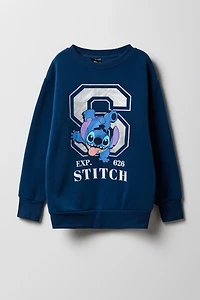 Girls Stitch Graphic Fleece Sweatshirt