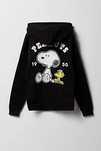 Girls Peanuts Snoopy HD Print Fleece Hoodie