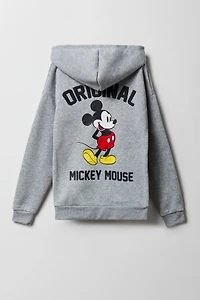Girls Mickey Puff Print Fleece Hoodie