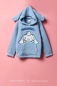 Haut à capuchon en Sherpa avec motif brodé Cinnamoroll™ 3D pour fille