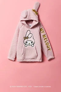 Haut à capuchon en Sherpa avec motif brodé My Melody™ 3D pour fille