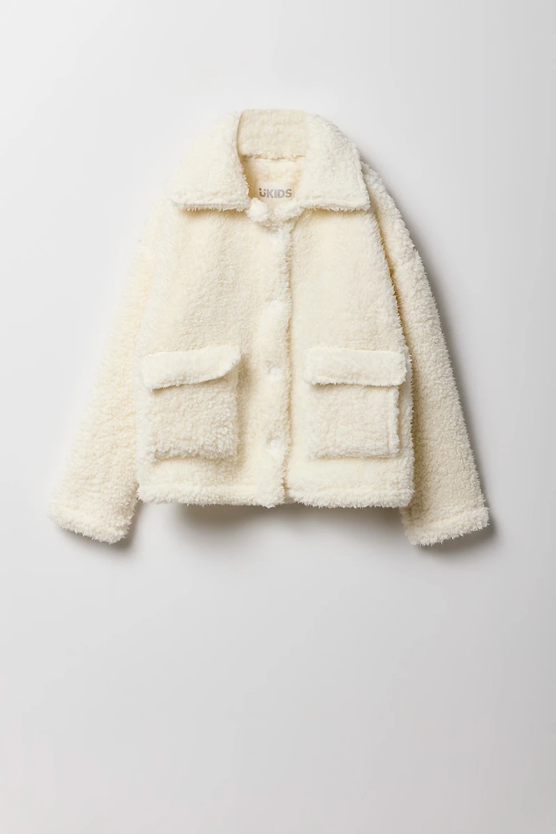 Girls Sherpa Teddy Jacket