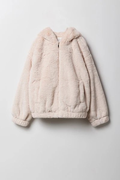 Blouson aviateur en similifourrure pour fille